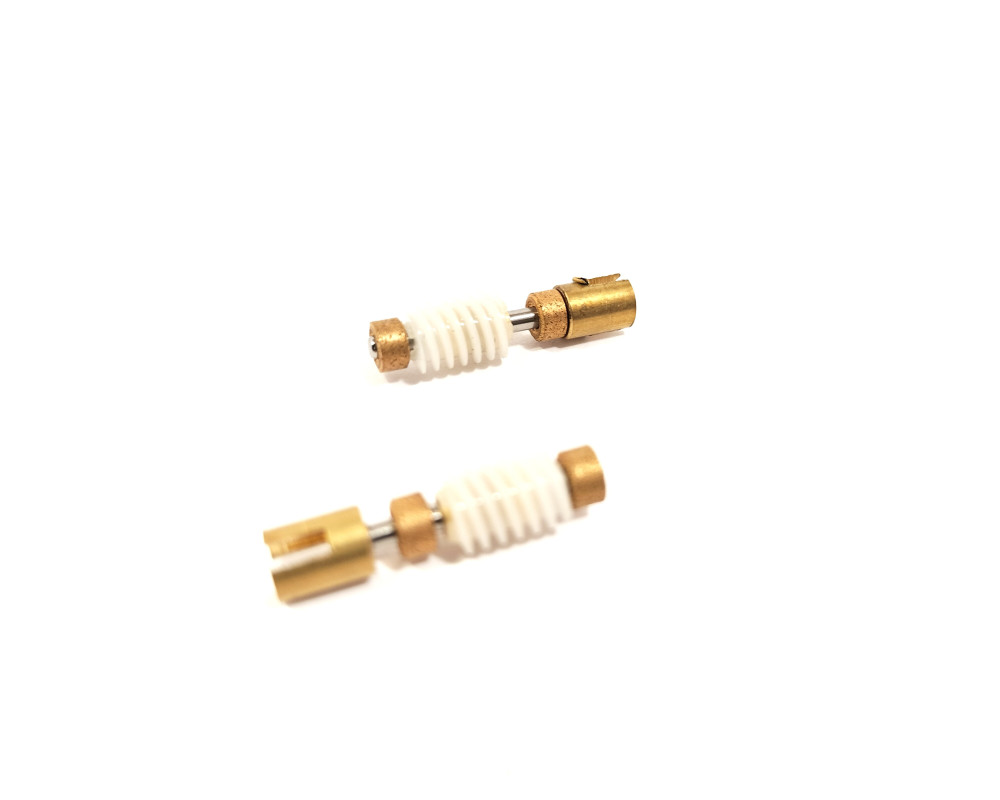 Pair of 2-start worm screws with bronze bushings for Ale 840 motor Pair of 2-start worm screws with bronze bushings for Ale 840 motor