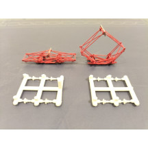 Pair of Three-Phase Pantographs with Insulators and Spacers for Lebc Trailer