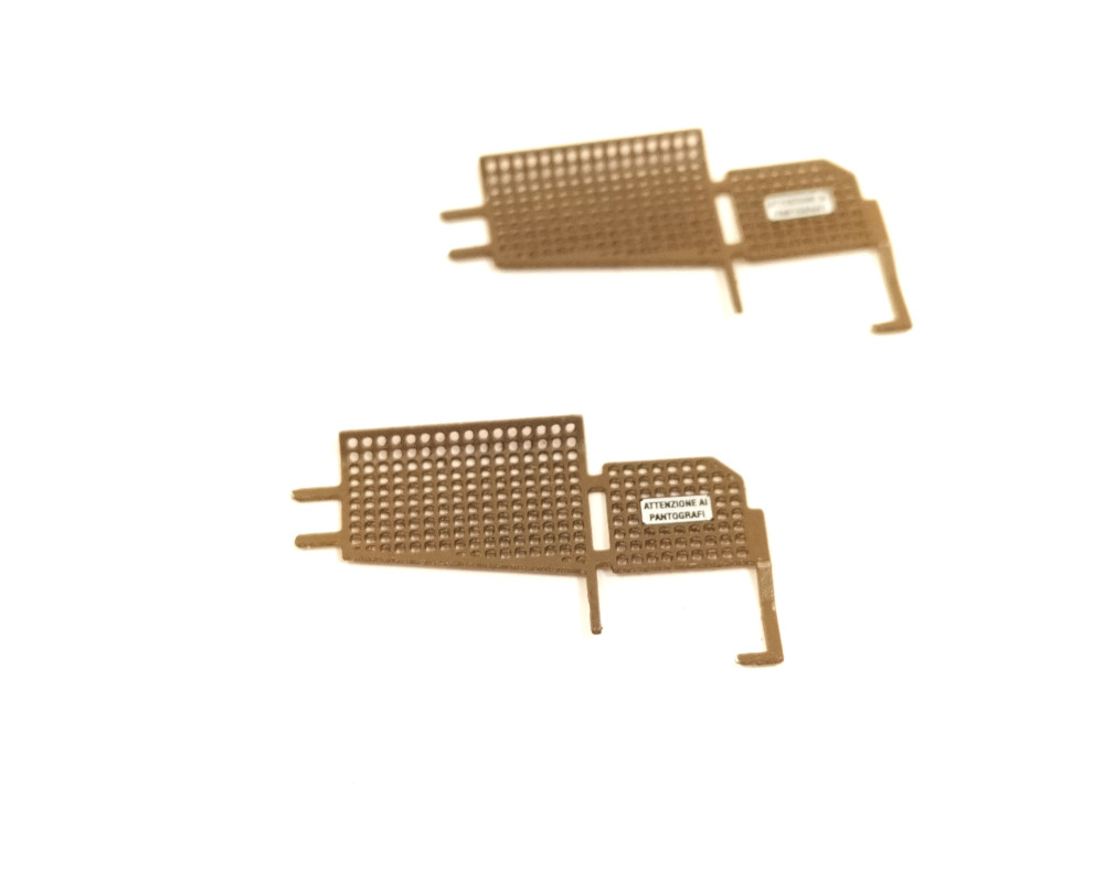 Pair of pantograph protection grilles in brass photo engraved isabella Pair of pantograph protection grilles in brass photo engraved isabella