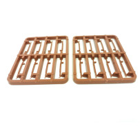 16 spare floor posts in red wagon