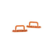 Pair of red head/tail rails for wagons