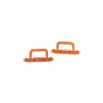 Pair of red head/tail rails for wagons