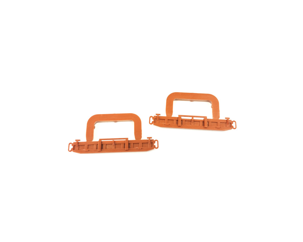 Pair of red head/tail rails for wagons