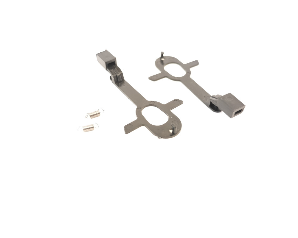 2 Drawbars with springs for platforms