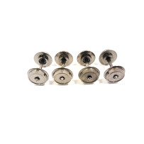 set of 4 tapered axles with internal sail for electrical contact with wheels of diam. 10.40