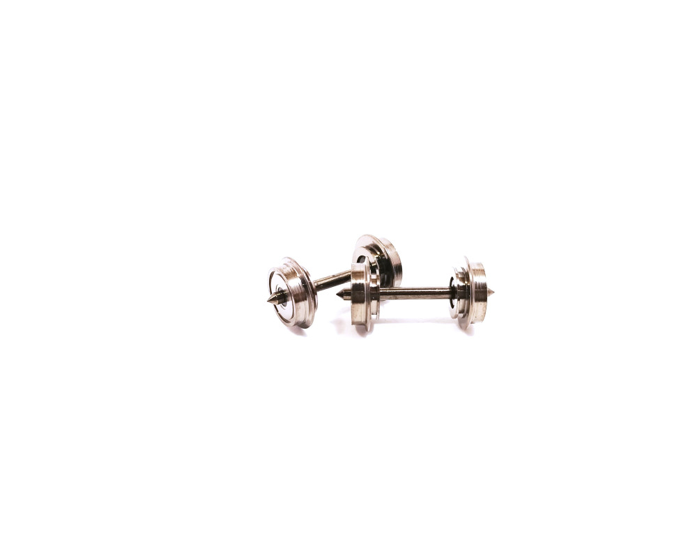 Set of 2 tapered axles with internal sail for power socket, wheel diameter 9.60 mm Set of 2 tapered axles with internal sail for power socket, wheel diameter 9.60 mm