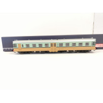 Automotrice usata Aln 668.1449 nella livrea giallo coloniale/verde lichene con illuminazione interna