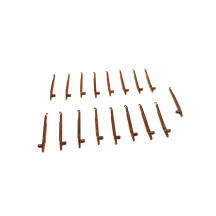 Set of 16 cast brass stanchions + 1 spare for all Vitrains platforms in wagon red