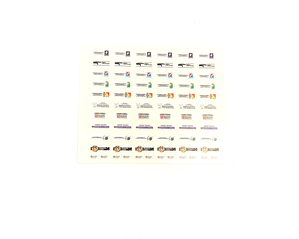 Art.K1000TR Sticker sheet for various regional trains application on Minuetto, E 464, etc.