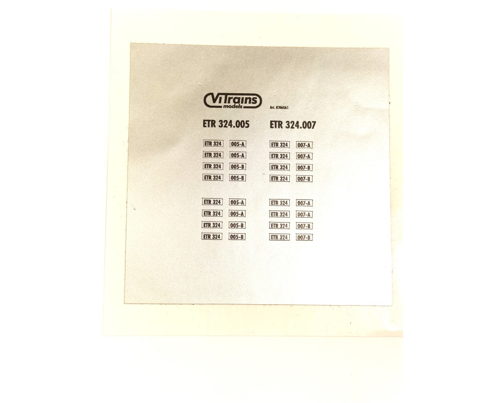 Art.K1065A1 Foglio adesivi per Jazz carrozza A1