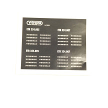 K1065A2 Sticker sheet for Jazz A2 carriage