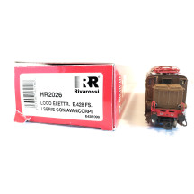 Art.HR2026 Locomotiva E 428.099 di I° serie livrea castano isabella