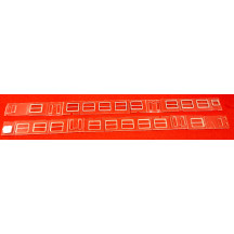 Art. PO1105 Left and right side windows for "Mazinga" semi-driving trailer, original livery, clear glass (Kline)