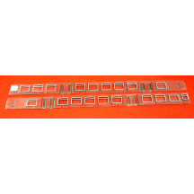 Art. PO1106 Vetri fiancali DX e SX per semipilota Mazinga livrea XMPR  cristallo azzurrato a vasistas