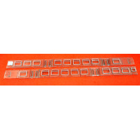 Art. PO1106 Vetri fiancali DX e SX per semipilota Mazinga livrea XMPR  cristallo azzurrato a vasistas